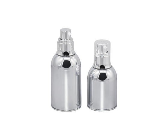 Acrylic Skincare Cosmetic Airless Bottle Full Electroplating Vacuum Bottle 30ml 50ml 100ml