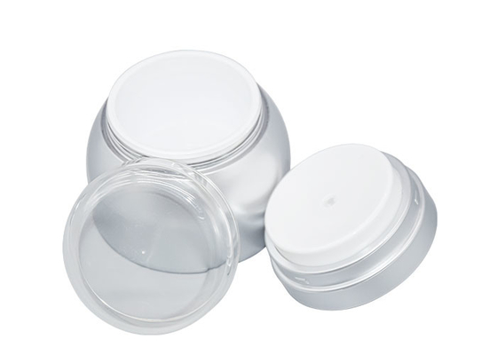 30ml 50ml Matte Silver Airless Cream Jar Cosmetic Containers
