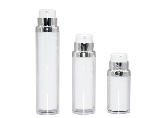 Double Layer PP Airless Pump Bottle 15ml 30ml 50ml Cosmetic Pump Dispenser