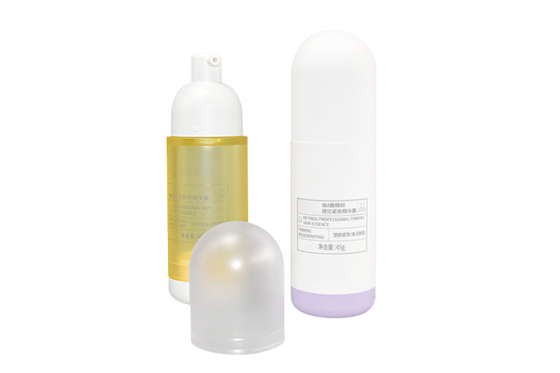 Frosted Surface Airless Pump Bottle 45ml Elastic Paint 3D Packaging For Serum Sun Protect