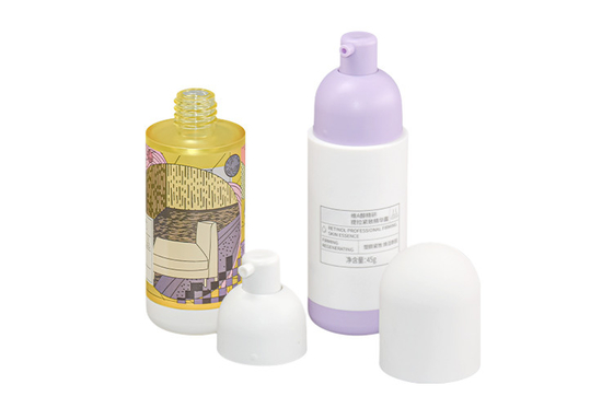Frosted Surface Airless Pump Bottle 45ml Elastic Paint 3D Packaging For Serum Sun Protect