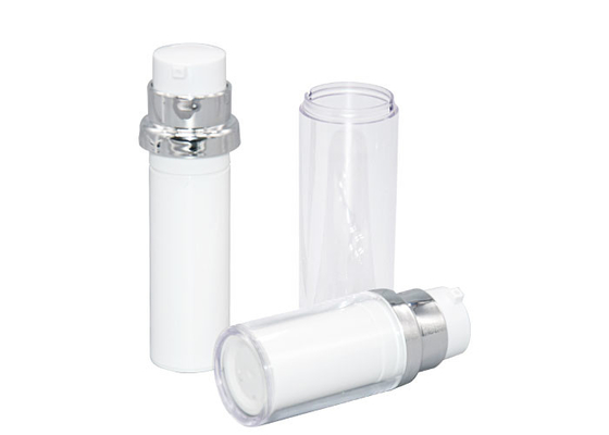 UKA65 Skin Care 15ml 30ml 50ml Double Wall Vacuum Bottle With Silver Shoulder