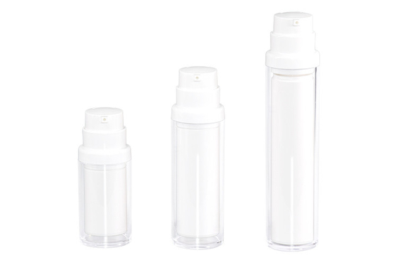 15ml 30ml 50ml Airless Pump Container Left Right Lock No Covers Attractive Packaging For Cosmetics