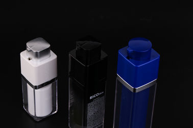 UKMS15 15ml-30ml-50ml Square  Rotating lift type airless bottle acrylic airess bottle for Men cosmetics