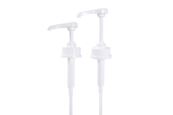 Food Safe Plastic White 43mm Coffee Syrup Dispenser Pump  Closure For Juice/Coffee Beverage Pump Dispenser With 5ml 8ml
