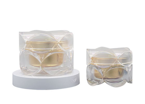 30g 50g Acrylic Cream Jar Color Customized Flower Shape