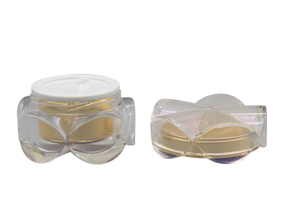 30g 50g Acrylic Cream Jar Color Customized Flower Shape
