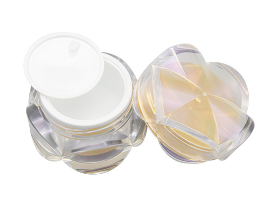 30g 50g Acrylic Cream Jar Color Customized Flower Shape