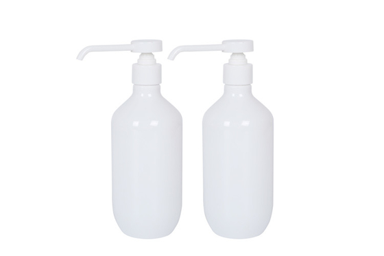 White Empty PET 16oz Shampoo Hair Pump Bottle Hand Sanitizer Pump Bottle Long Nozzle