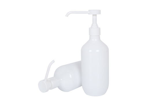 White Empty PET 16oz Shampoo Hair Pump Bottle Hand Sanitizer Pump Bottle Long Nozzle