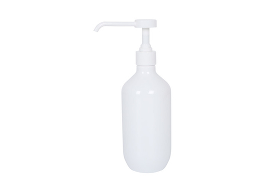 White Empty PET 16oz Shampoo Hair Pump Bottle Hand Sanitizer Pump Bottle Long Nozzle
