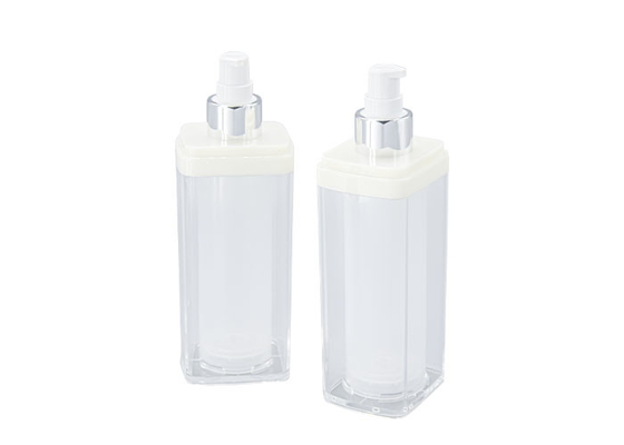 Acrylic Airless Bottle 100ml Square For Skin Care Cream