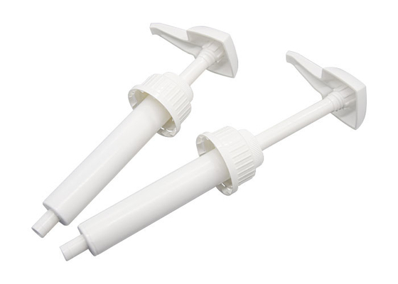 PP Plastic White Sauce Dispenser Pump 43mm Closure With 15ml 30ml Dosage