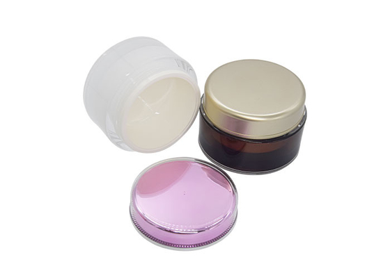 Leak Proof 100g Acrylic Cream Jar With Round Screw Cover