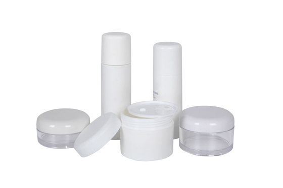 White PP PET 80ml 100ml 120ml 150ml Lotion Bottle PETG 60g 100g Cream Jar Cosmetic Personal Care Set