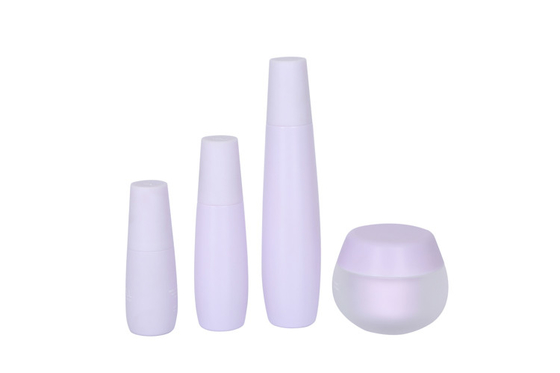 30/50/100ml Light Bulb Shape HDPE Plastic Lotion Bottles And 50g Acrylic Cream Jar Color Custom Facial Skincare Gi