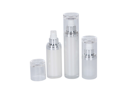 Customized Color Skincare Set 15/30/50g Acrylic Cream Jar And 15/30/50ml Cosmetic Packaging Lotion Bottles Family Set